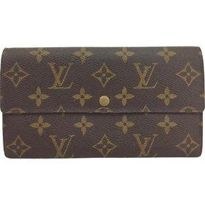 Louis Vuitton Monogram Canvas Wallet in Brown and Gold